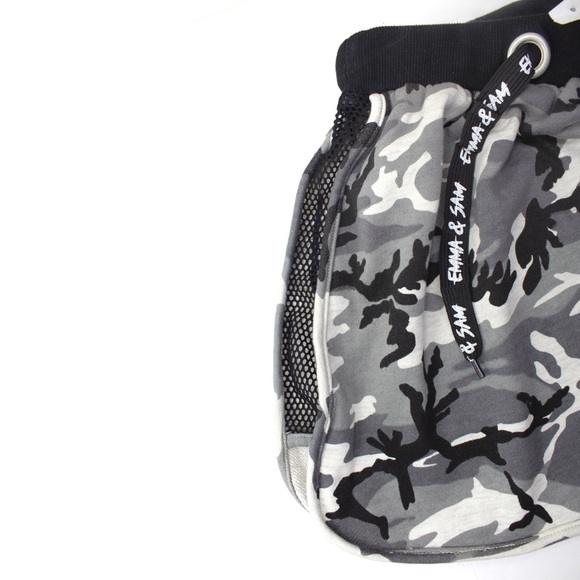 LF NWT Emma & Sam Camo Drawstring Mesh Mini Skirt - Picture 3 of 9